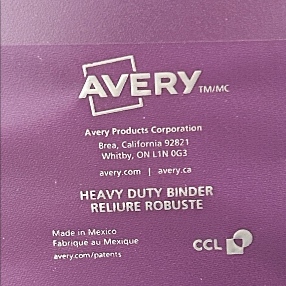 NWT Avery Heavy Duty Binder - Picture 10 of 13